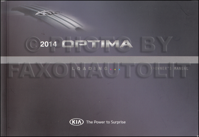2014 Kia Optima Owners Manual Original