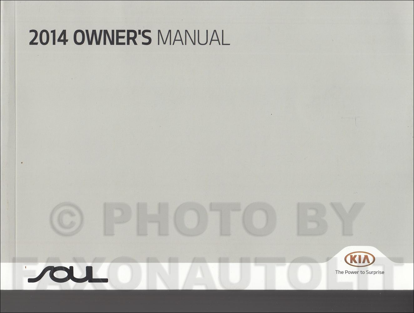2014 Kia Soul Owners Manual Original