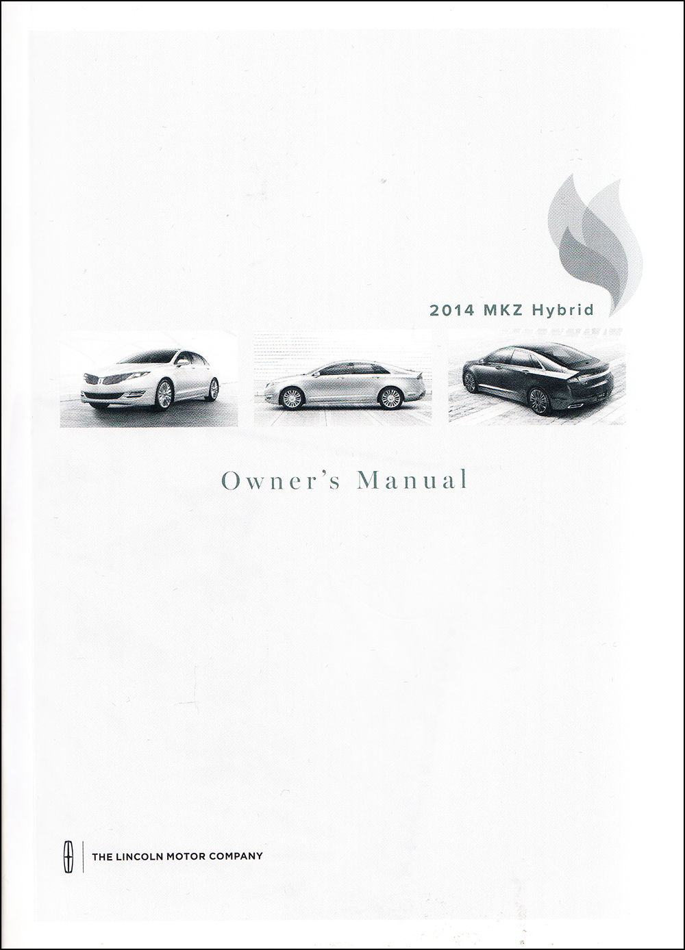 2014 Lincoln MKZ Hybrid Owner's Manual Original