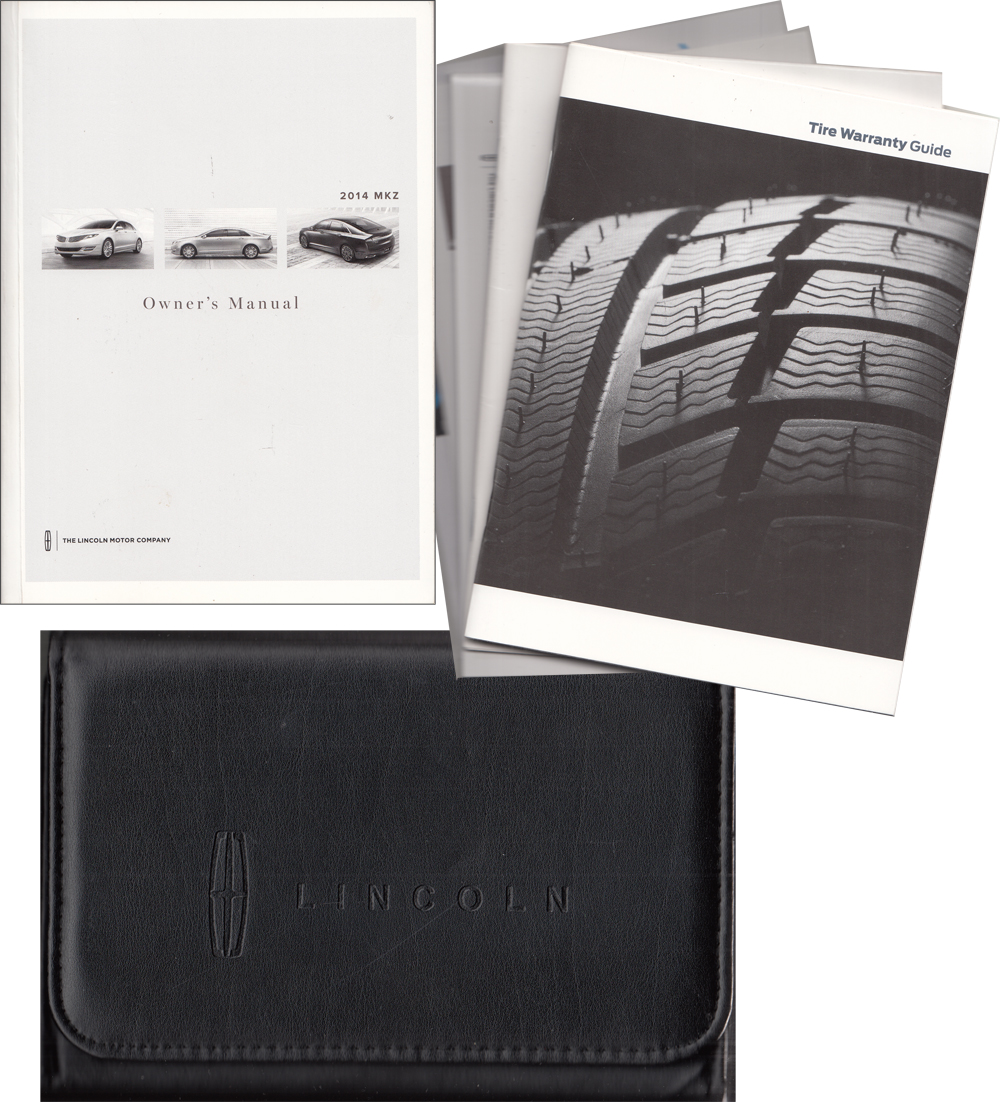 2014 Lincoln MKZ Owner's Manual Package with Case & Pamphlets Original - Gas