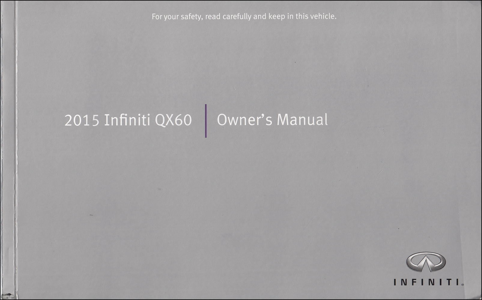 2015 Infiniti QX60 Owner's Manual Original