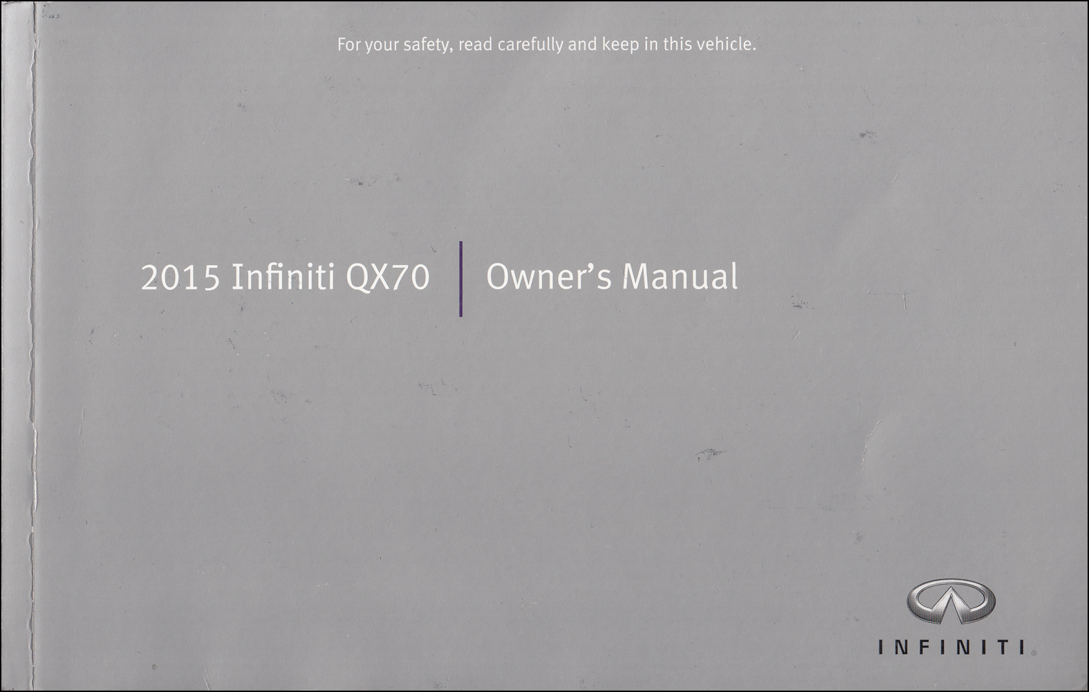 2015 Infiniti QX70 Owner's Manual Original
