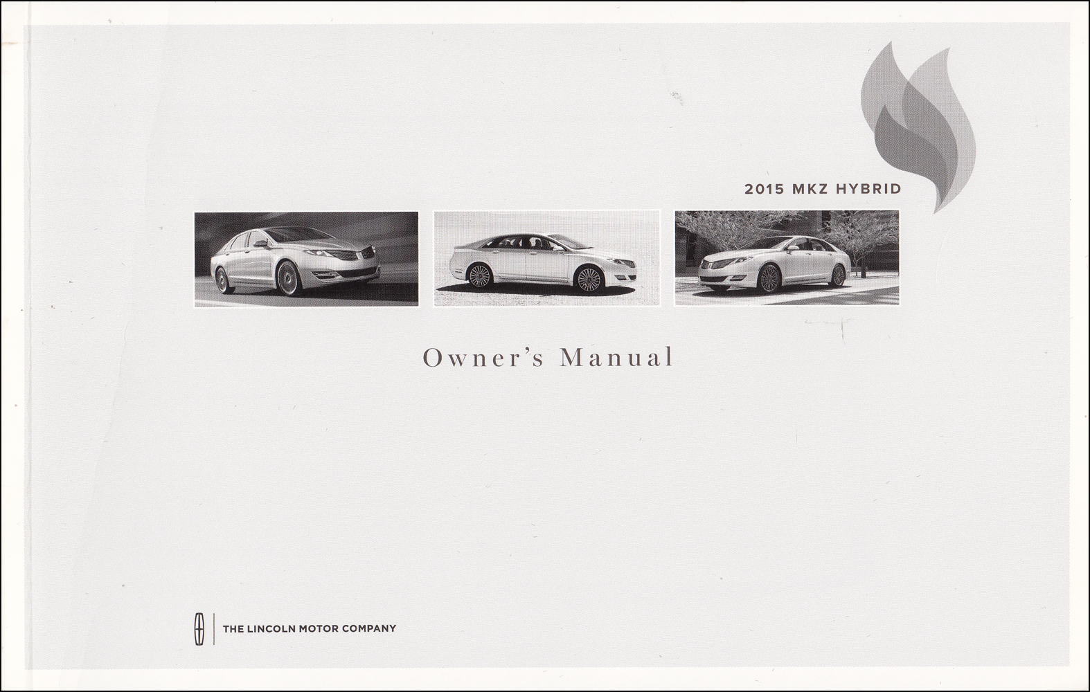 2015 Lincoln MKZ Hybrid Owner's Manual Original