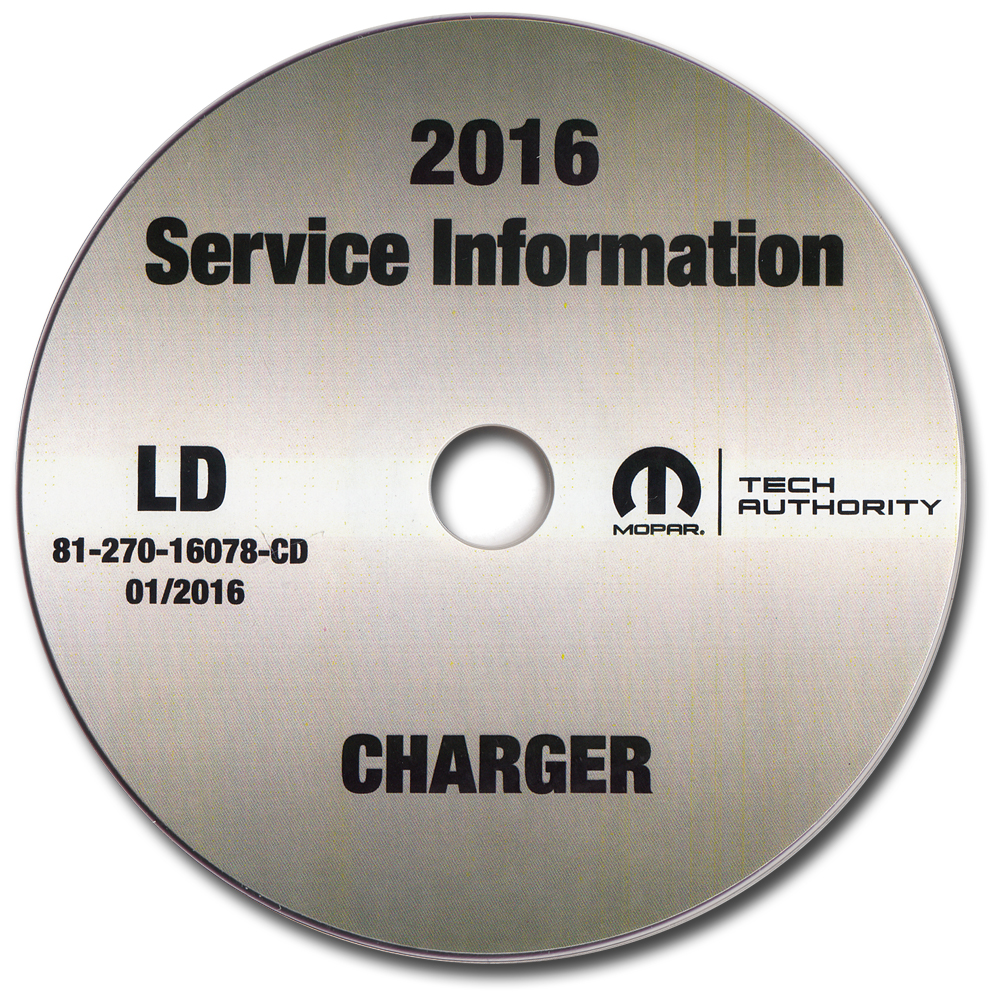 2016 Dodge Charger Repair Shop Manual CD-ROM