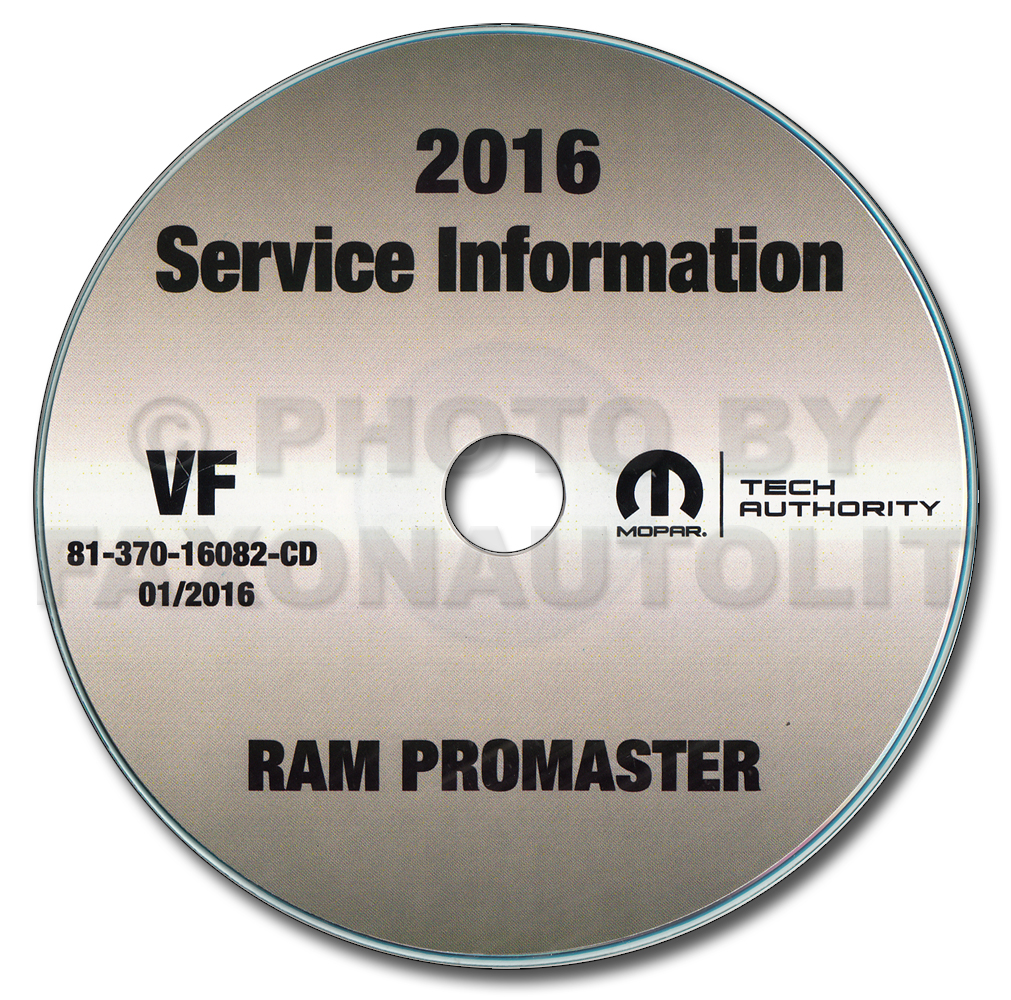 2016 Ram Promaster Repair Shop Manual CD-ROM 1500 2500 3500 Dodge