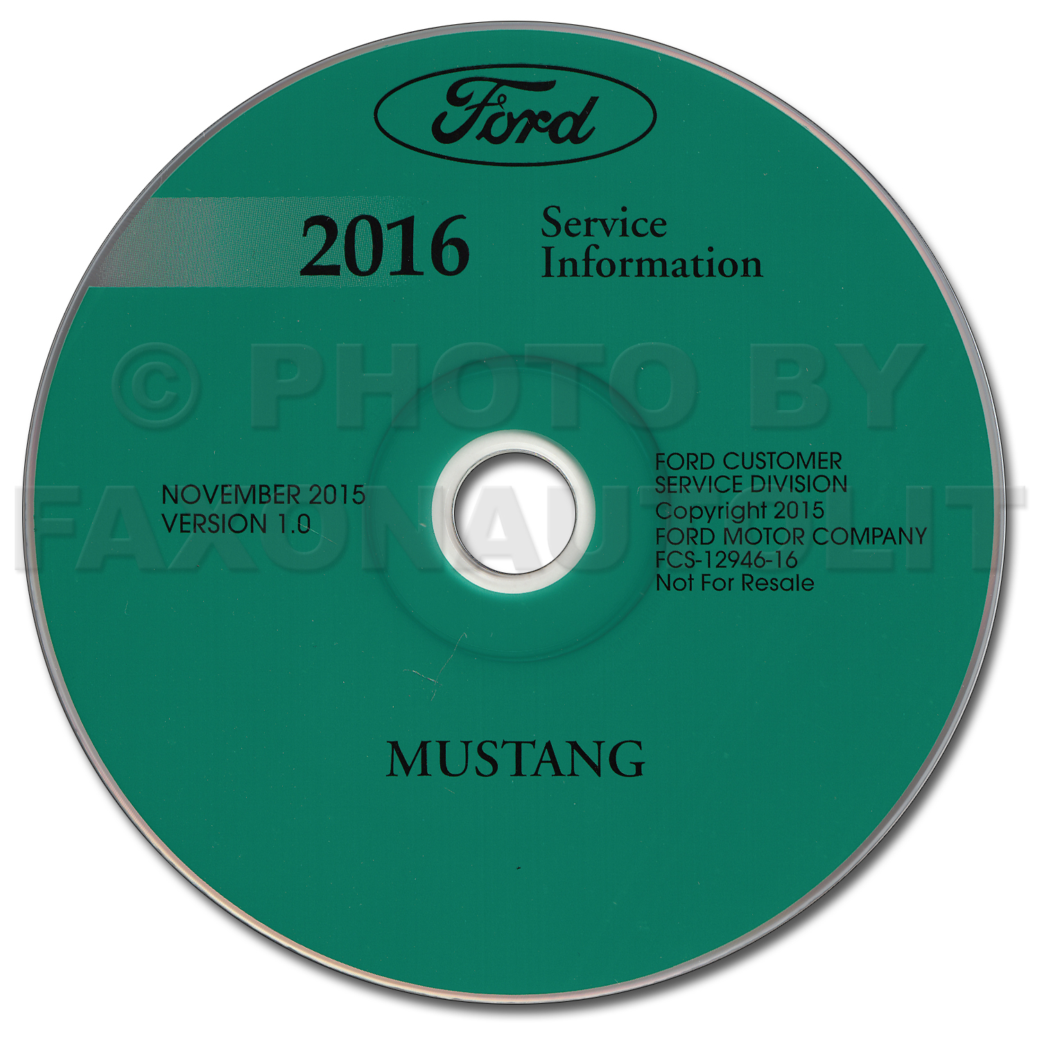 2016 Ford Mustang Repair Shop Manual on CD-ROM Original