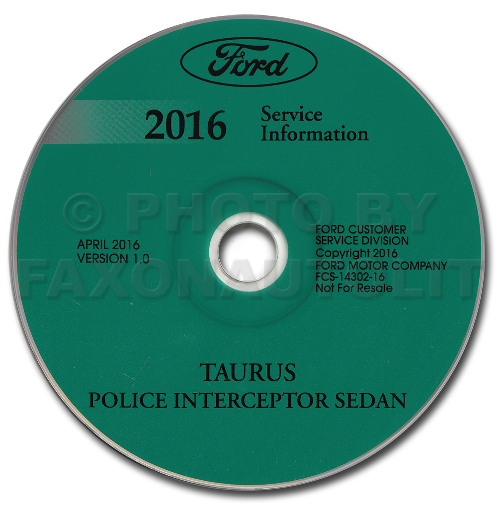 2016 Ford Taurus Repair Shop Manual on CD-ROM Original