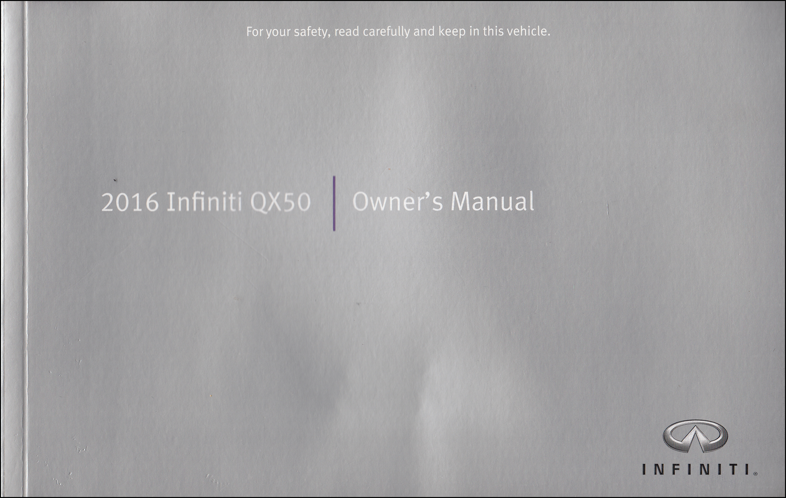 2016 Infiniti QX50 Owner's Manual Original