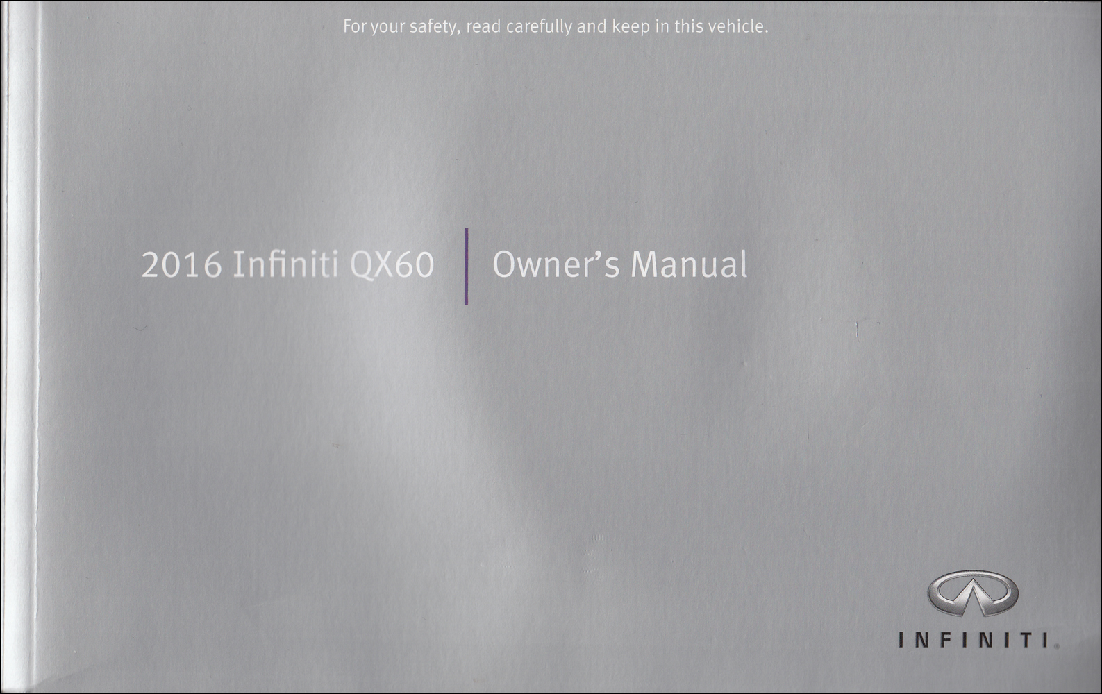 2016 Infiniti QX60 Owner's Manual Original