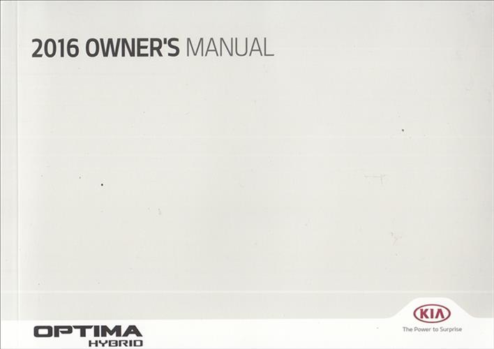 2016 Kia Optima Hybrid Owners Manual Original