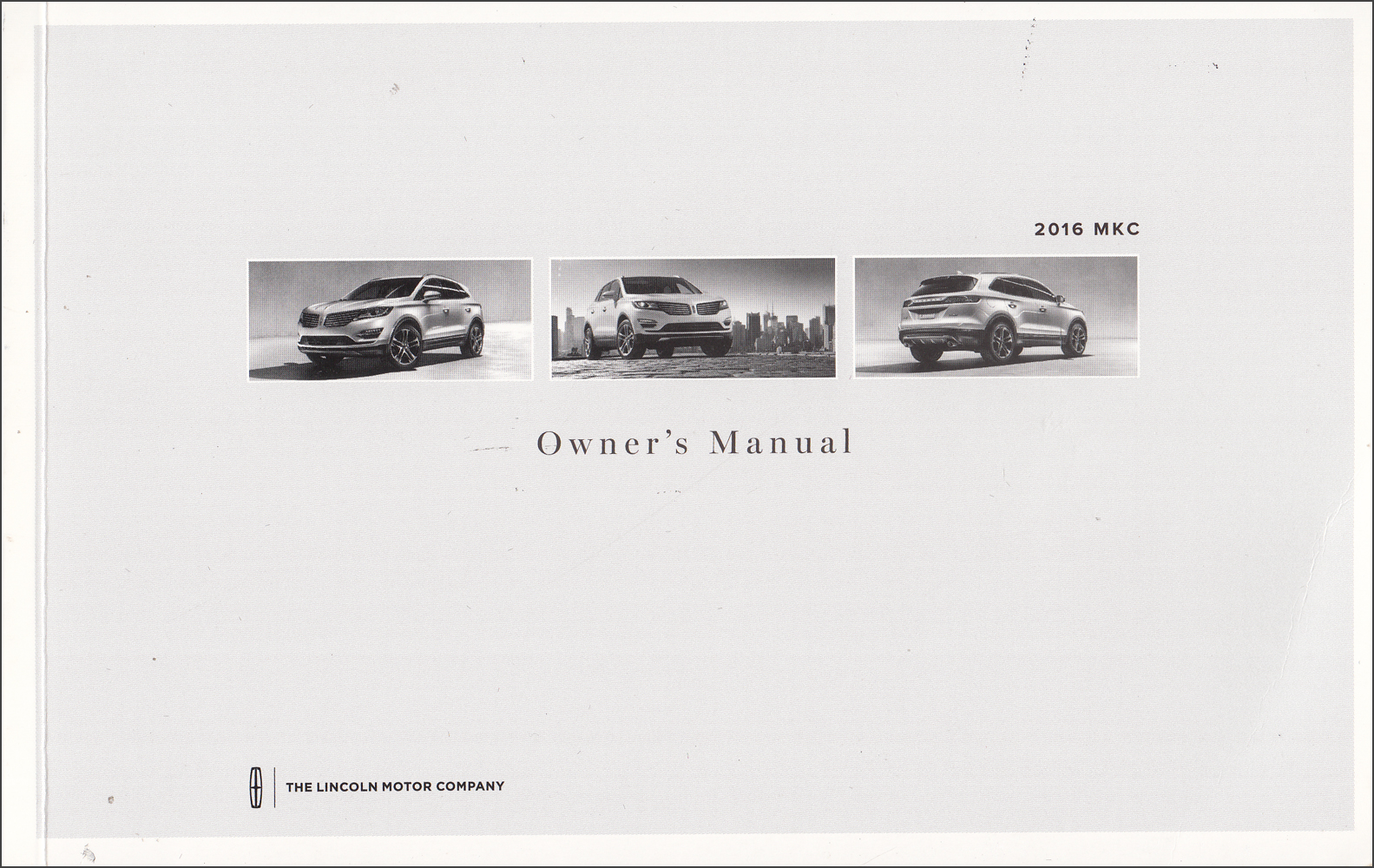 2016 Lincoln MKC Owner's Manual Original