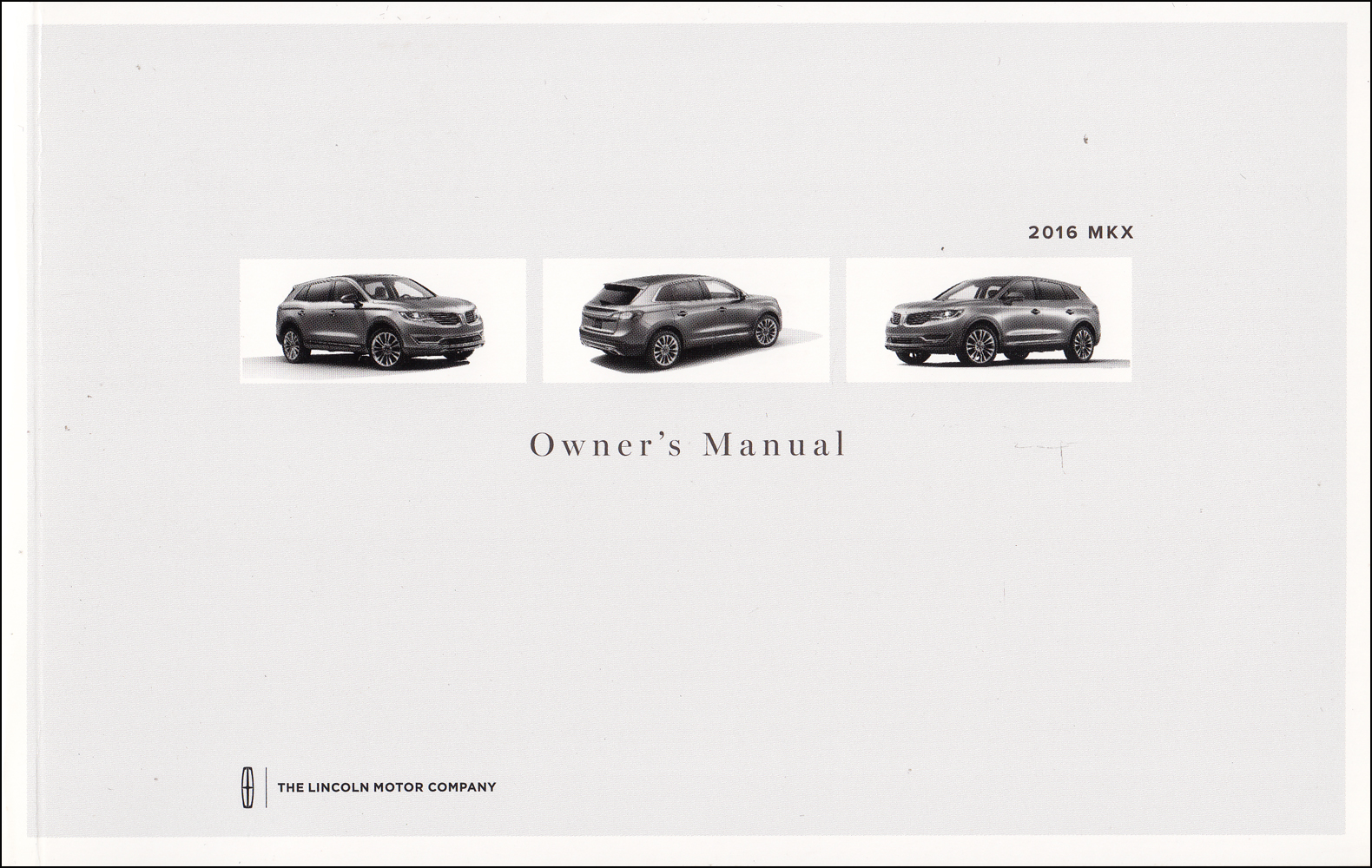 2016 Lincoln MKX Owner's Manual Original