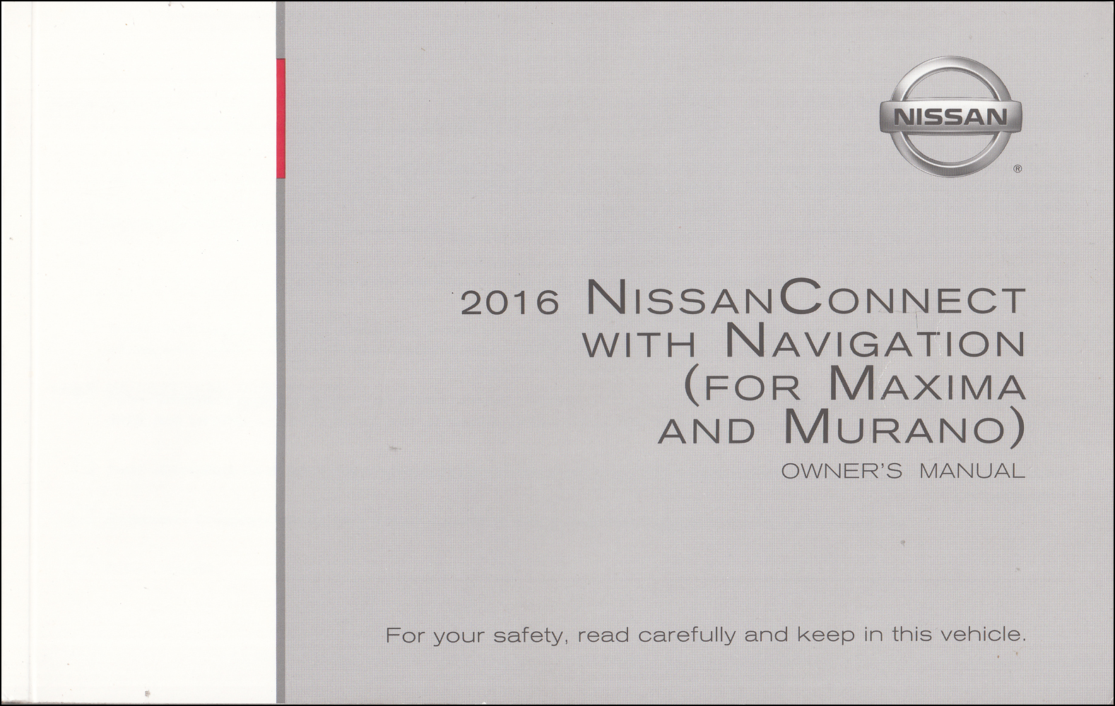 2016 Maxima & Murano Nissan Connect Navigation System Owners Manual Original 