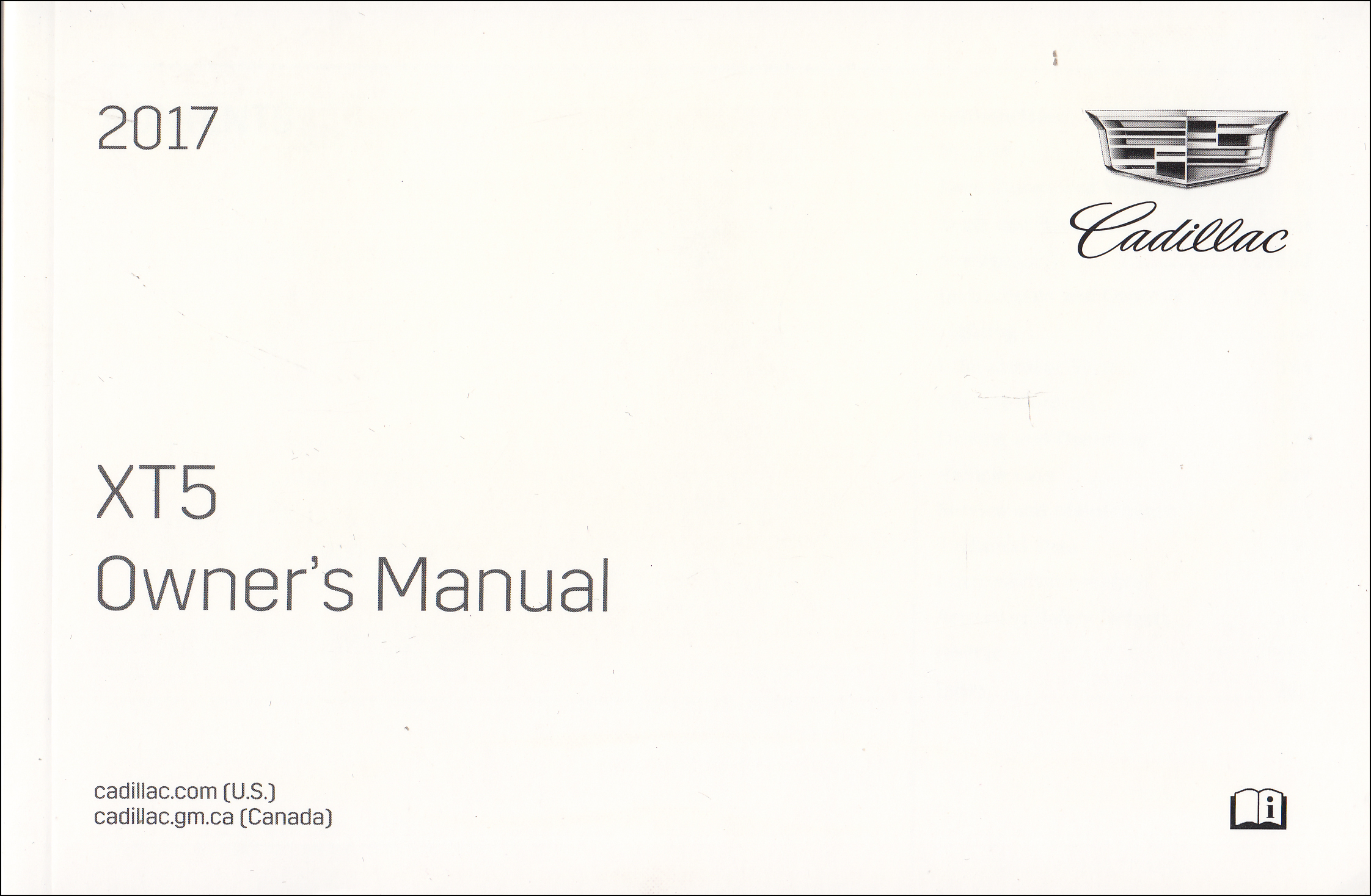 2017 Cadillac XT5 Owner's Manual Original