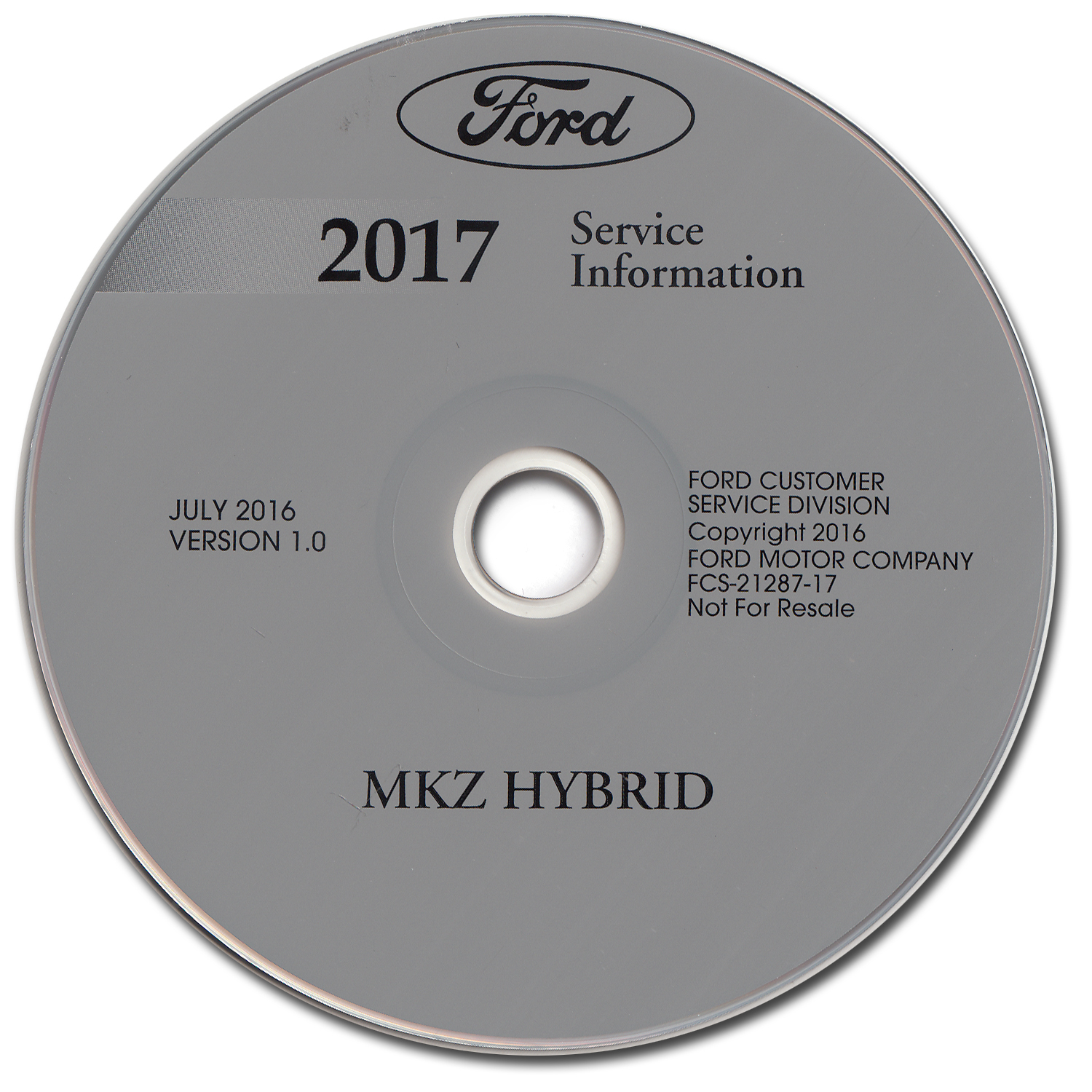 2017 Lincoln MKZ HYBRID Repair Shop Manual on CD-ROM Original
