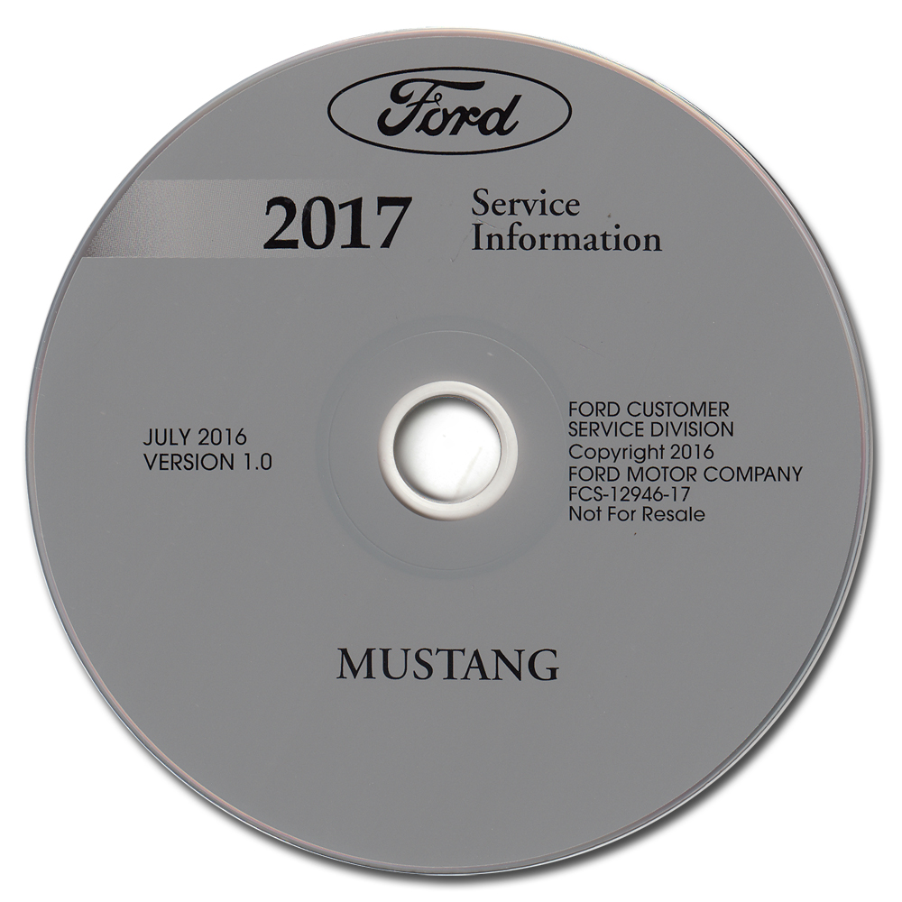 2017 Ford Mustang Repair Shop Manual on CD-ROM Original