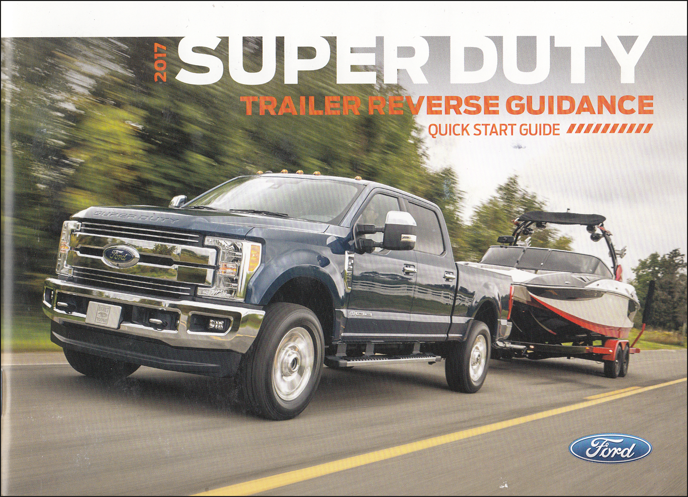 2017 Ford Super Duty Trailer Reverse Guidance Owner's Manual Quick Start Guide Original
