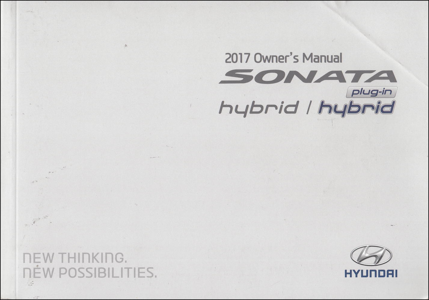 2017 Hyundai Sonata Hybrid Owner's Manual Original
