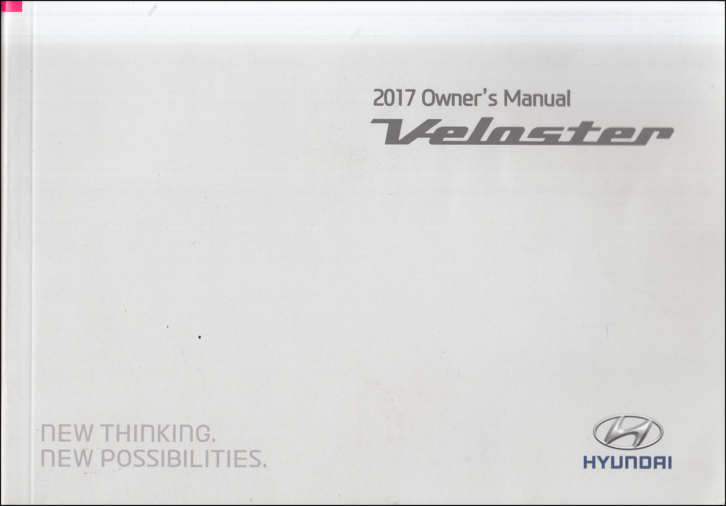 2017 Hyundai Veloster Owner's Manual Original