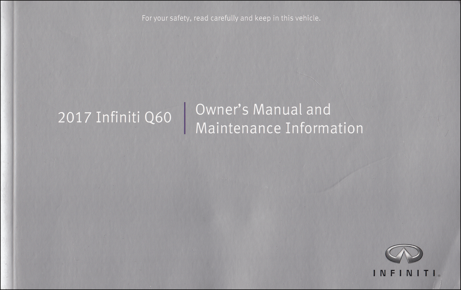 2017 Infiniti Q60 Owner's Manual Original