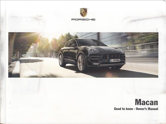 2017 Porsche Macan Owners Manual Original