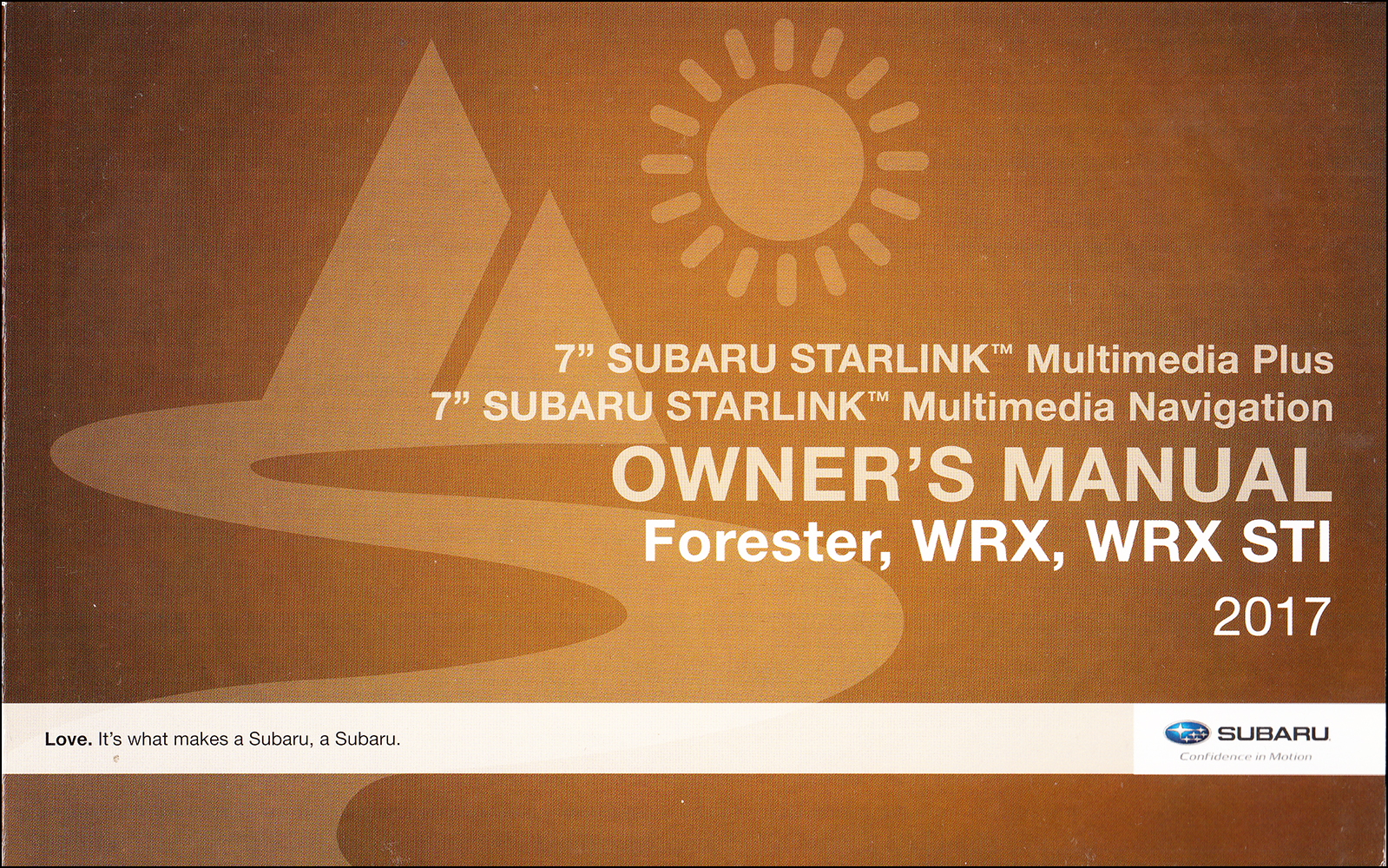 2017 Subaru Forester, WRX, WRX STI Starlink Navigation & Multimedia System Owner's Manual Original