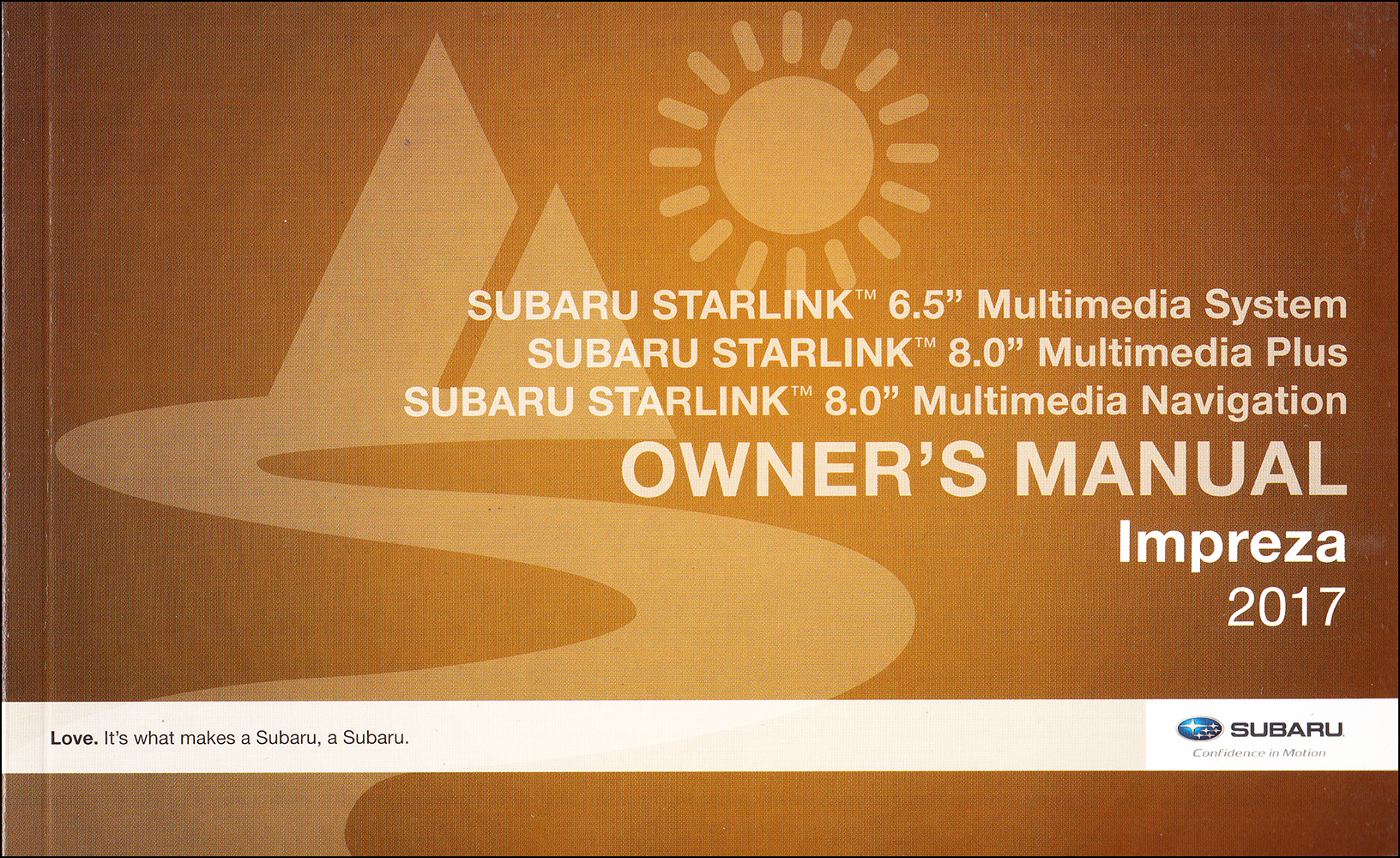 2017 Subaru Impreza Starlink Navigation & Multimedia System Owner's Manual Original