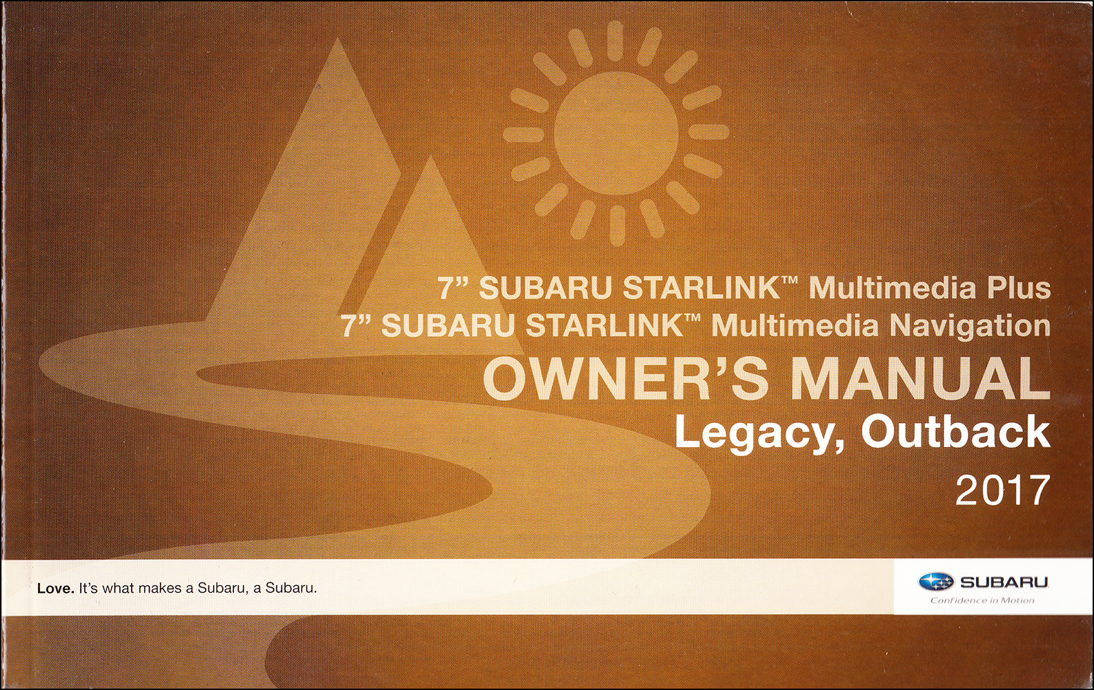 2017 Subaru Legacy / Outback Starlink Navigation & Multimedia System Owner's Manual Original