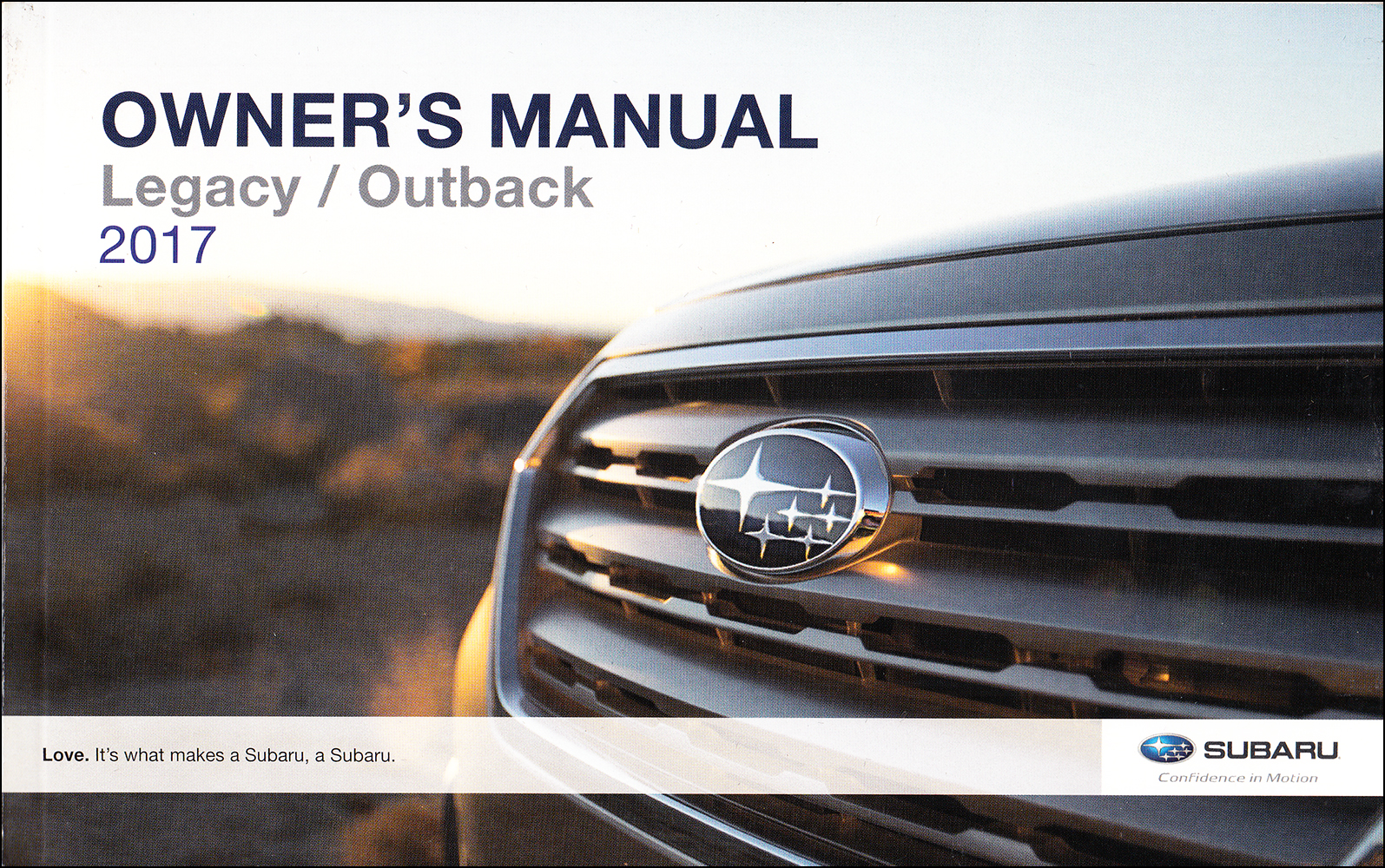 2017 Subaru Legacy and Outback Owner's Manual Original