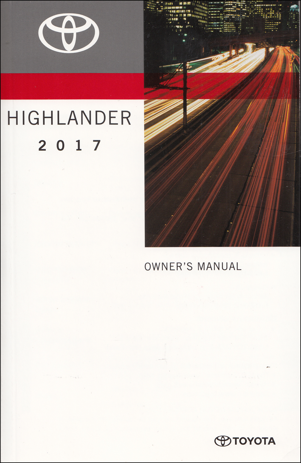 2017 Toyota Highlander Owners Manual Original