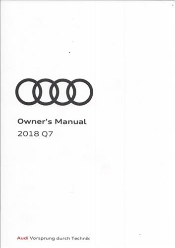 2018 Audi Q7 Owner's Manual Original