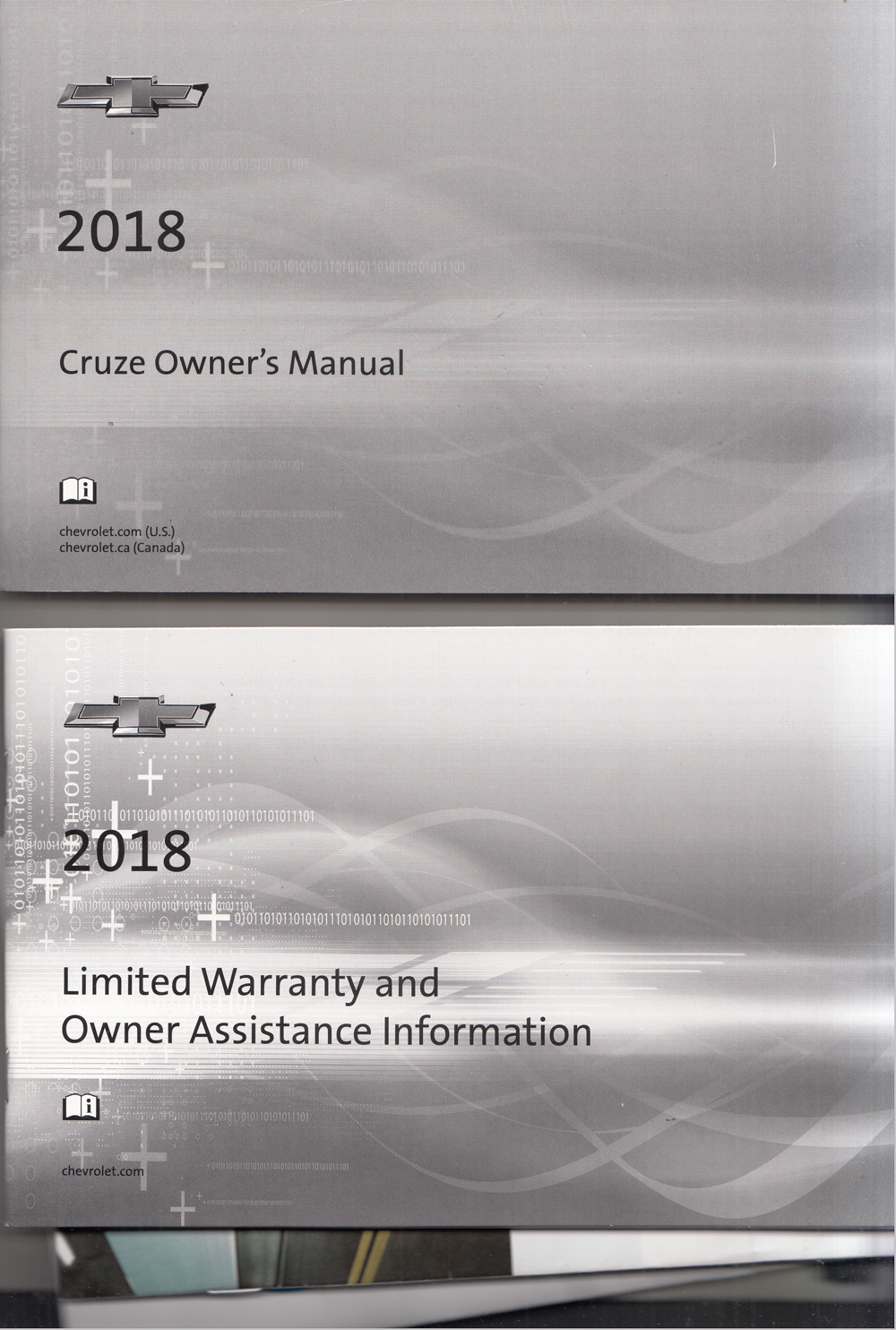 2018 Chevrolet Cruze Owners Manual with Pamphlets Original