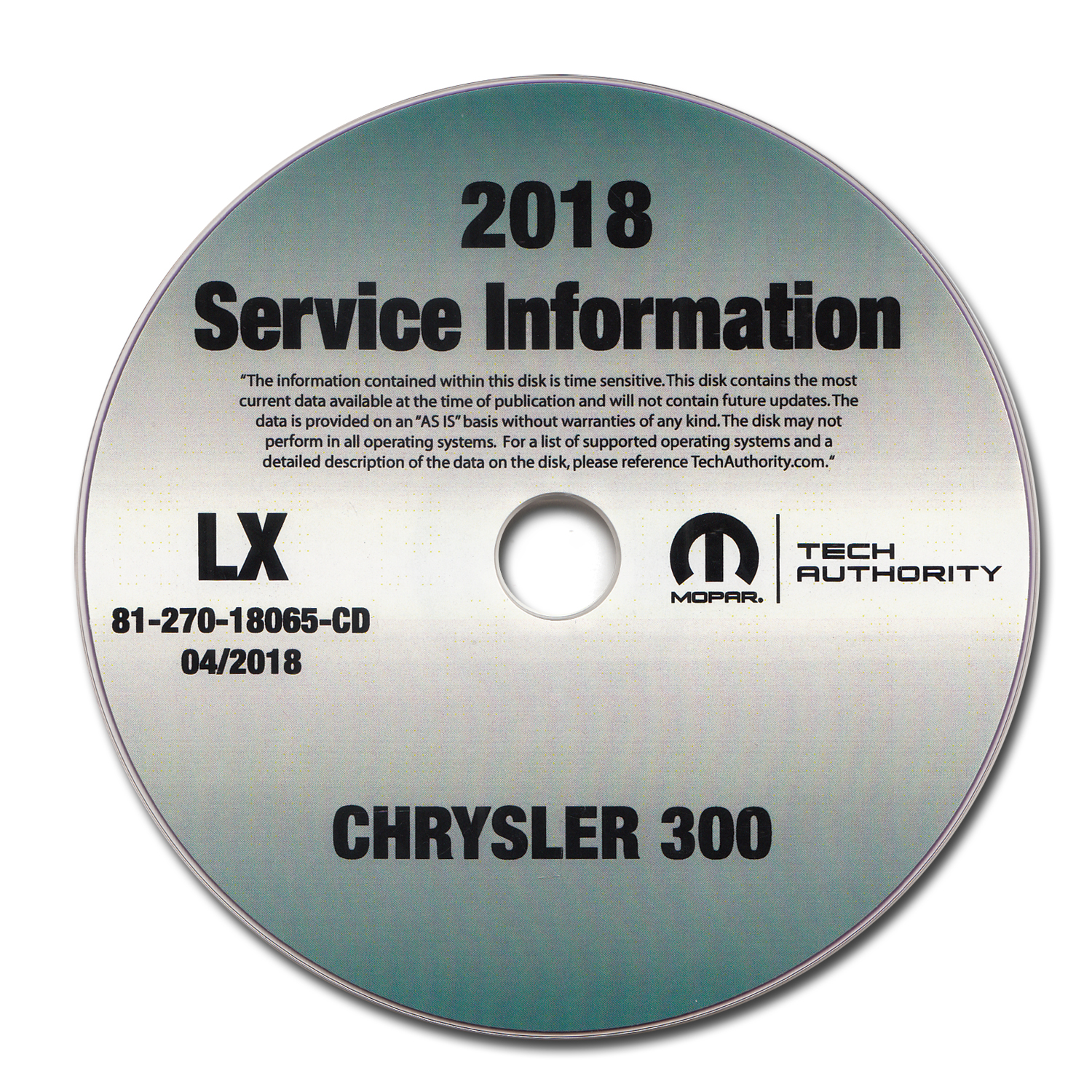 2018 Chrysler 300 Repair Shop Manual CD-ROM