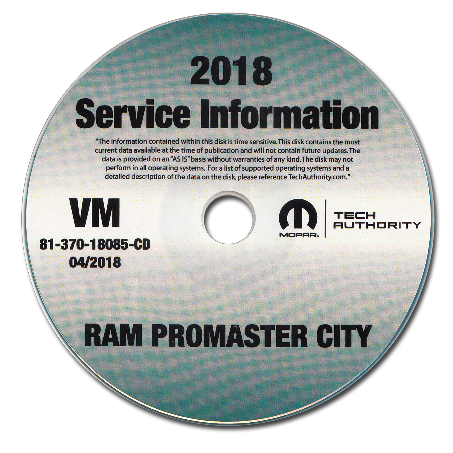 2018 Ram Promaster City Repair Shop Manual CD-ROM Dodge