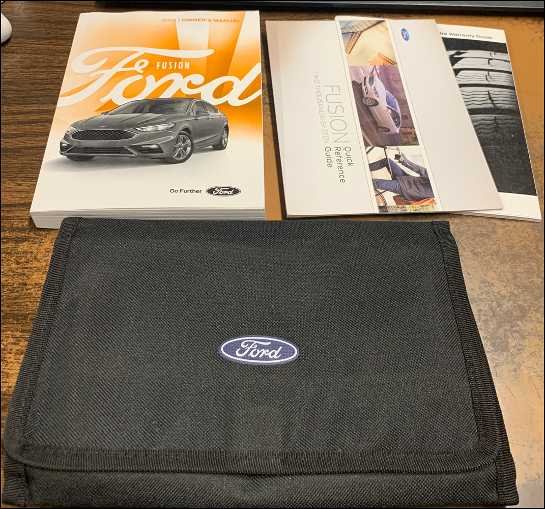 2018 Ford Fusion Owner's Manual Original Package - Gas