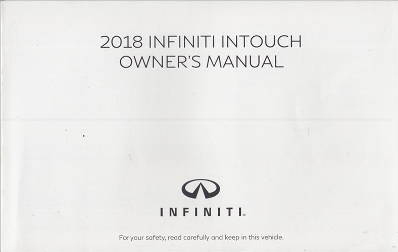 2018 Infiniti Q70 QX80 InTouch Navigation System Owner's Manual Original