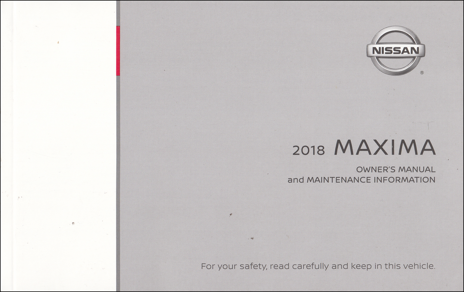 2018 Nissan Maxima Owner's Manual Original