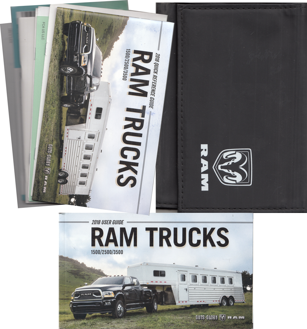 2018 Ram  Owner's Manual Package 1500 2500 3500 Pickup Truck User Guide with Case Original 