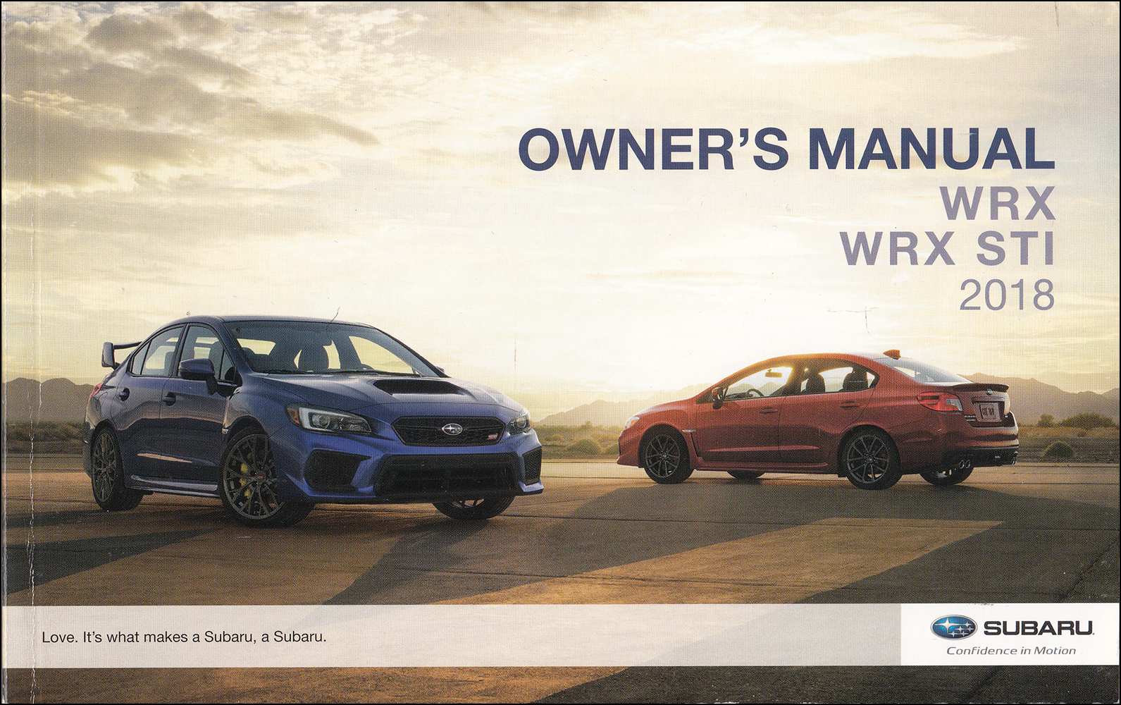2018 Subaru WRX and STI Owner's Manual Original
