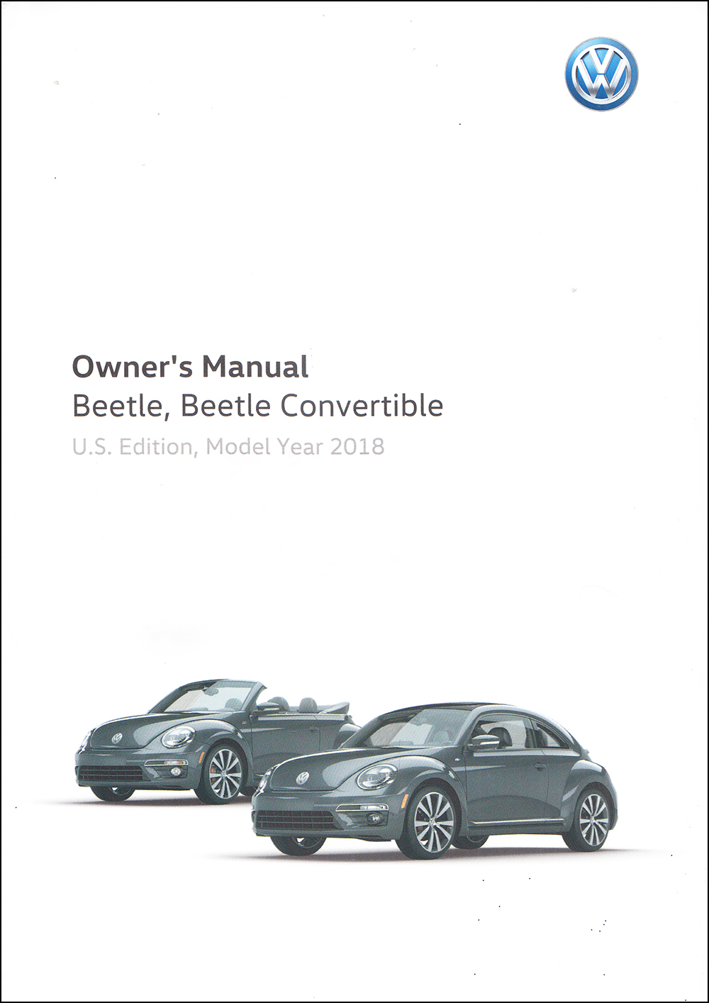 2018 Volkswagen Beetle Owner's Manual Original