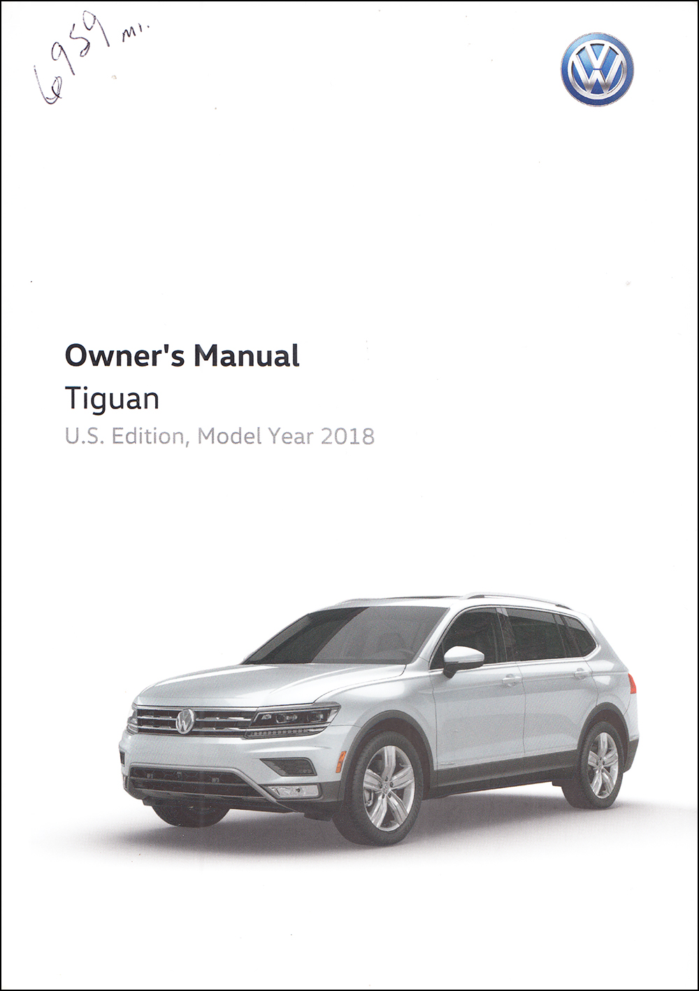 2018 Volkswagen Tiguan Owner's Manual Original
