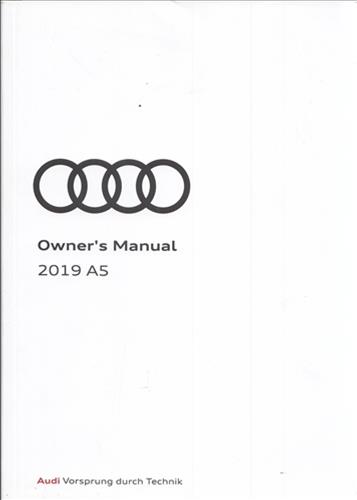 2019 Audi A5 Owner's Manual Original