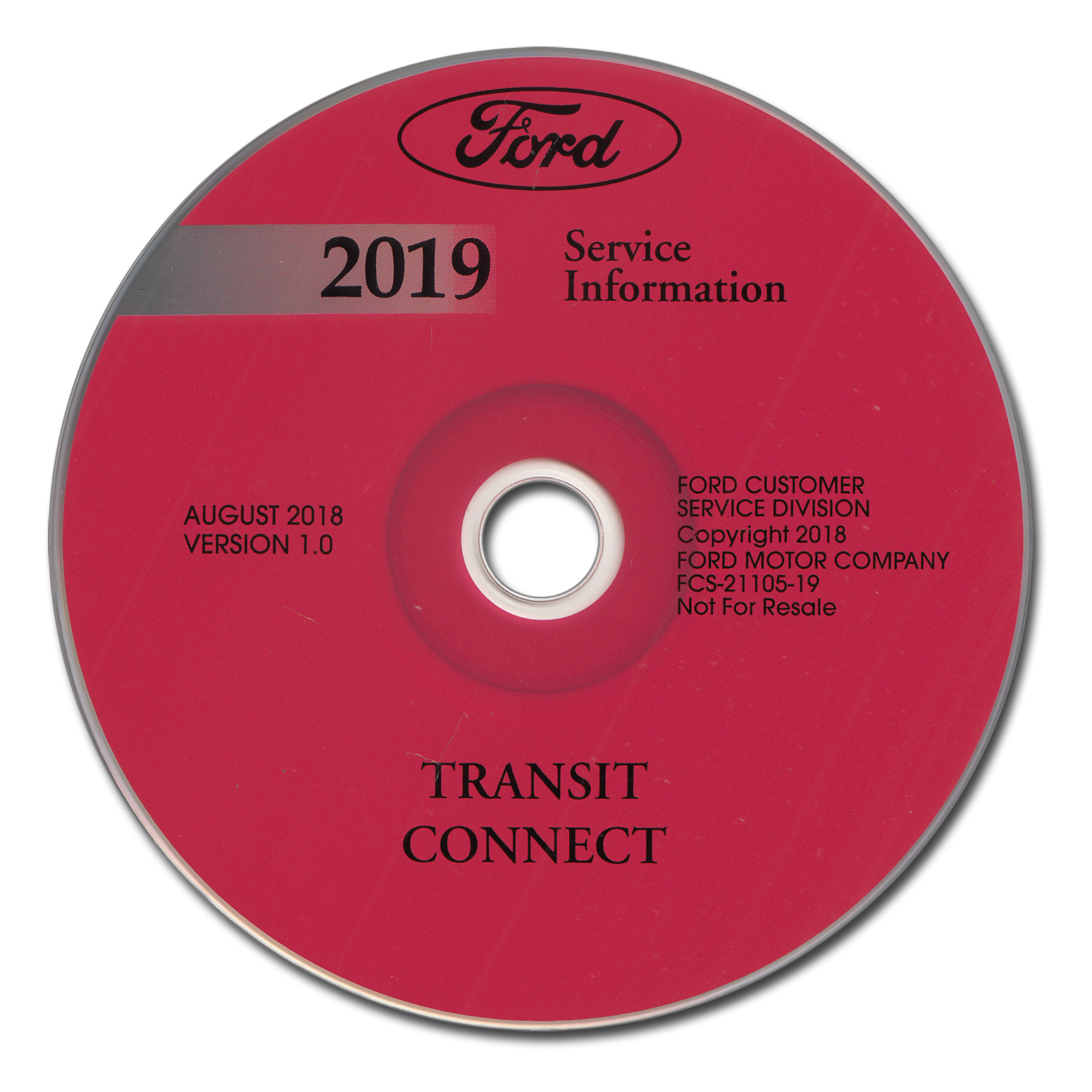 2019 Ford Transit Connect Repair Shop Manual on CD-ROM Original