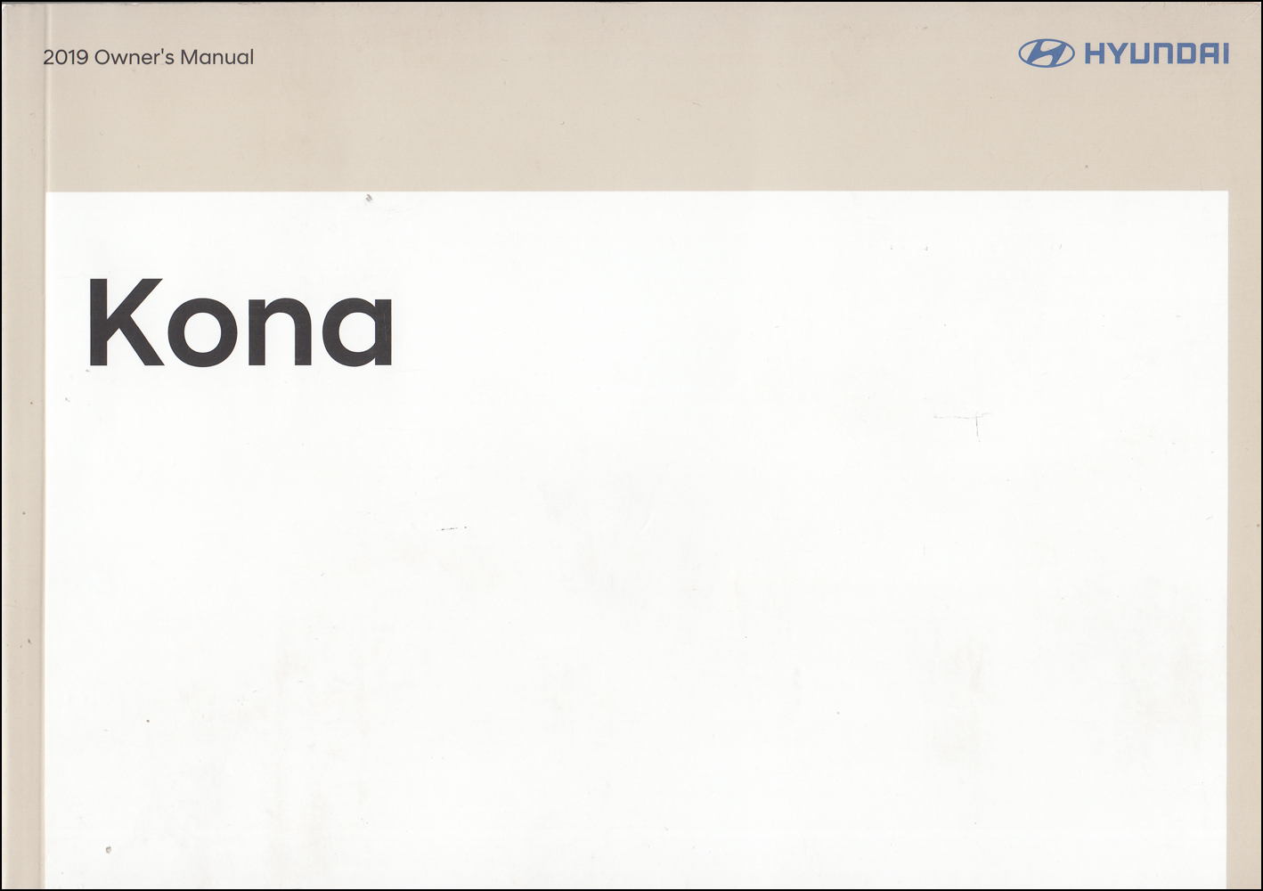 2019 Hyundai Kona Owner's Manual Original