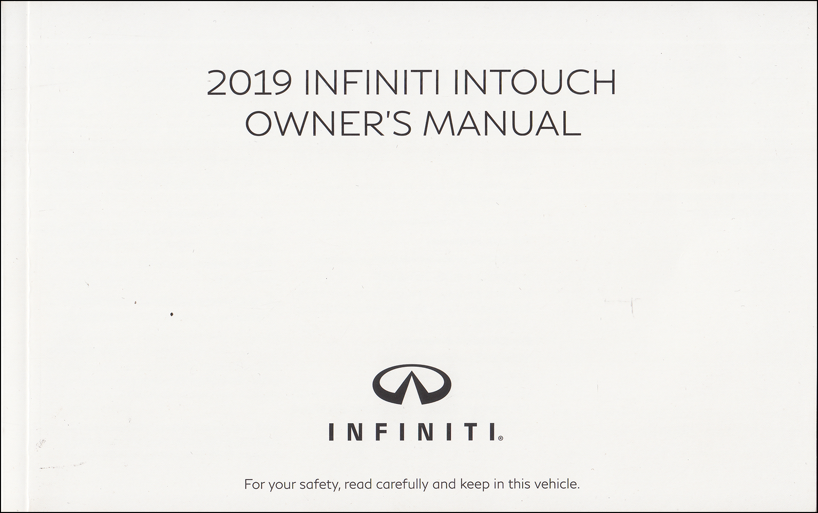 2019 Infiniti InTouch Navigation System Owner's Manual Original QX50