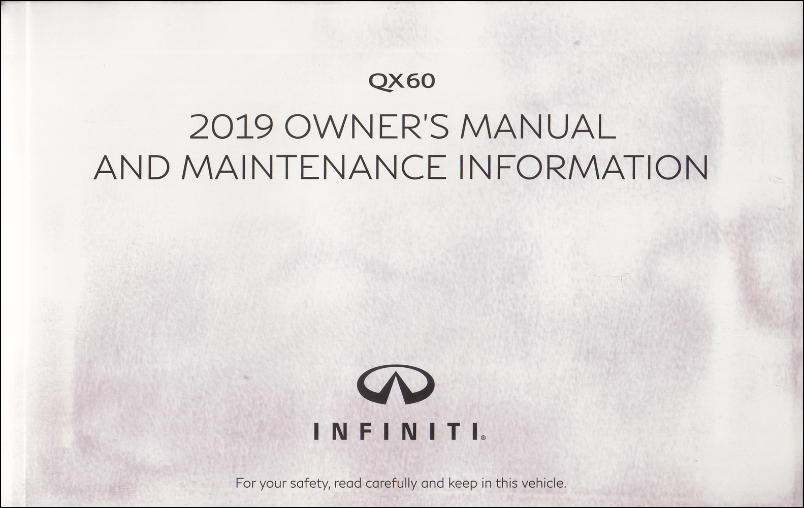 2019 Infiniti QX60 Owner's Manual Original