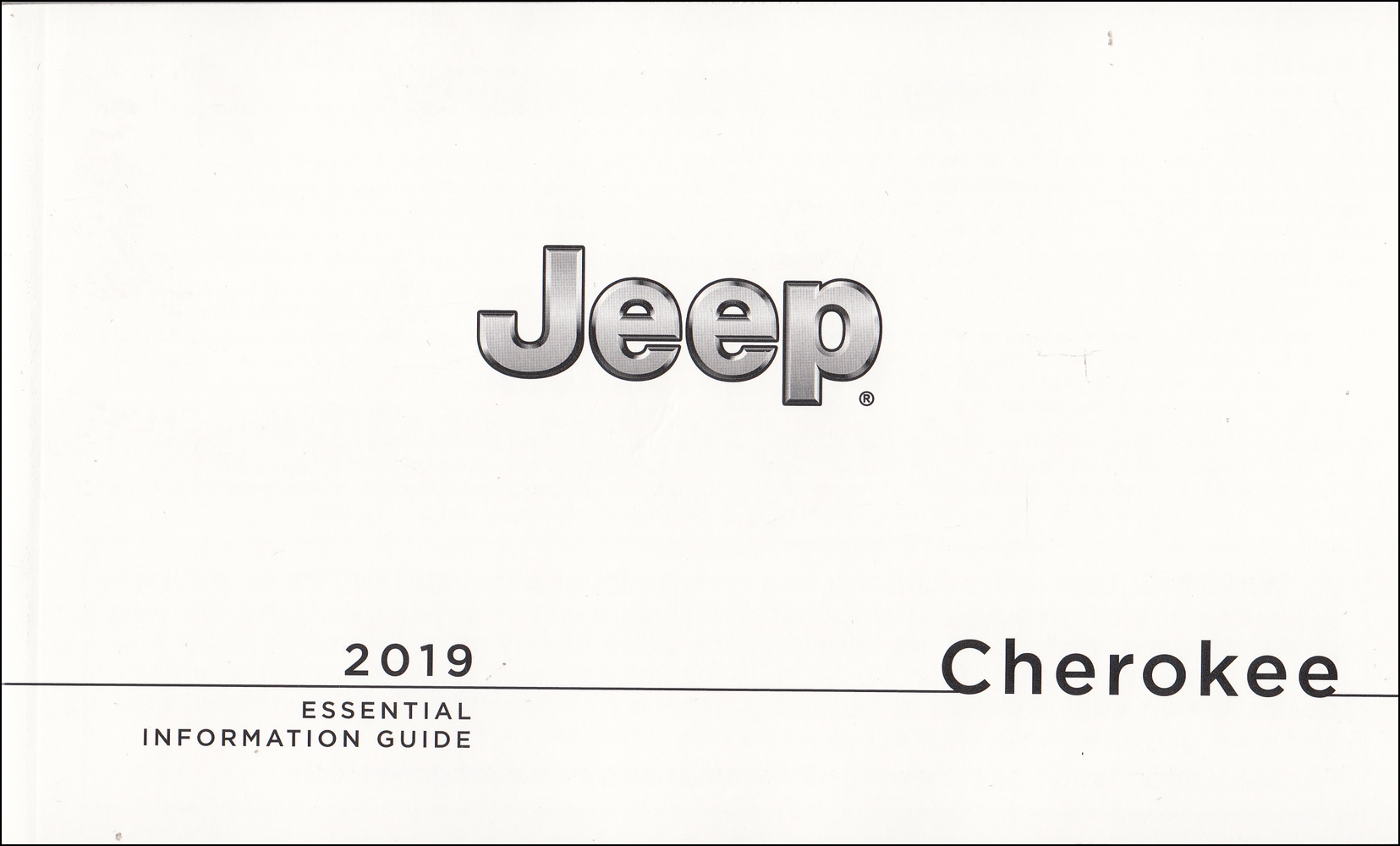 2019 Jeep Cherokee Essential Information Guide Owner's Manual Original