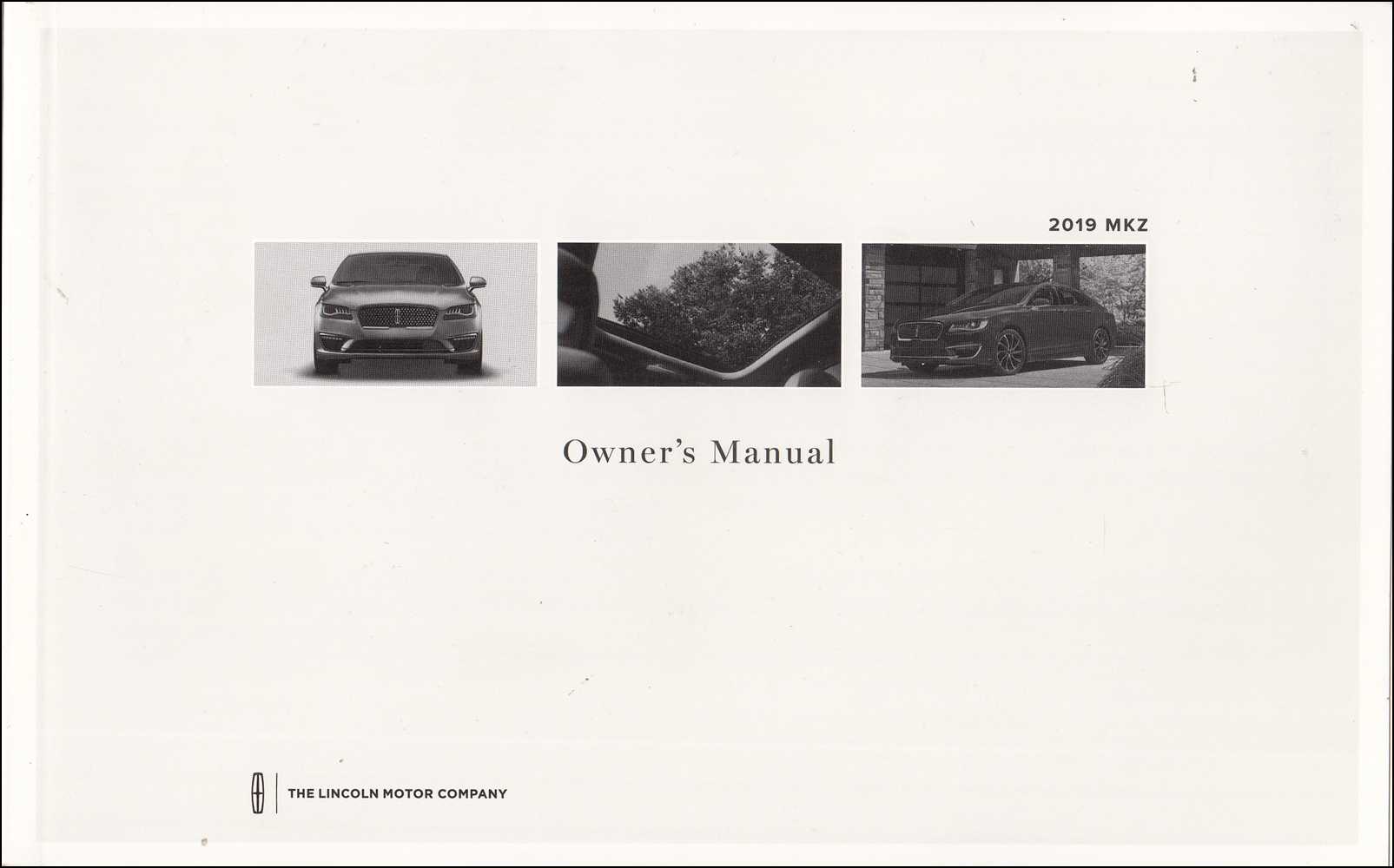 2019 Lincoln MKZ Owner's Manual Original - Gas