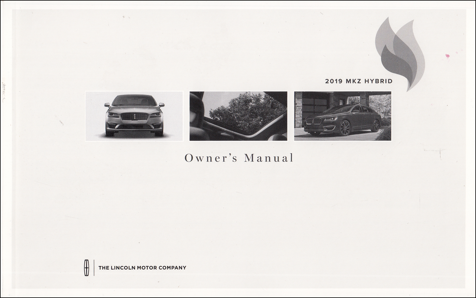2019 Lincoln MKZ Hybrid Owner's Manual Original