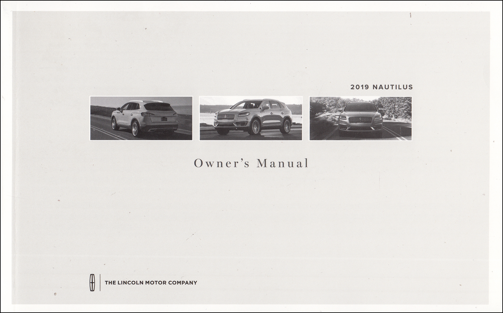 2019 Lincoln Nautilus Owner's Manual Original